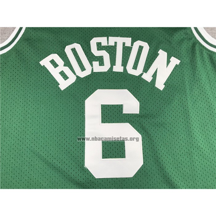 Camiseta Boston Celtics Bill Russell NO 6 Hardwood Classics 1962-63 Verde